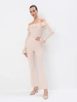 MOHITO Sweter z odkrytymi ramionami beu017cowy Sale