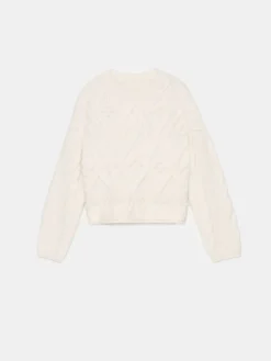 MOHITO Sweter z ozdobnym splotem biau0142y Outlet