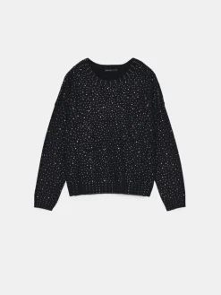 MOHITO Sweter z ozdobnymi dżetami czarny Best