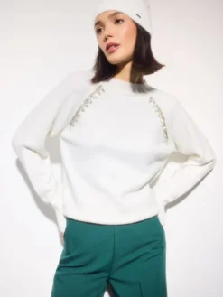 MOHITO Sweter z ozdobnymi elementami biau0142y Hot