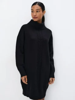 MOHITO Swetrowa czarna sukienka mini czarny Sale