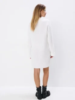 MOHITO Swetrowa sukienka mini kremowy Sale