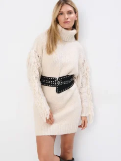 MOHITO Swetrowa sukienka mini beu017cowy Sale