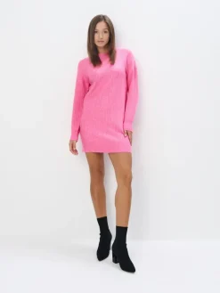 MOHITO Swetrowa sukienka mini oversize ru00f3u017cowy Clearance