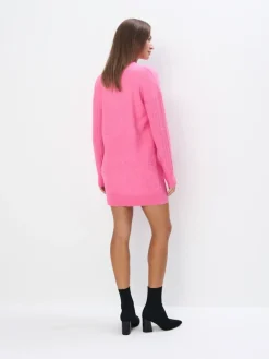 MOHITO Swetrowa sukienka mini oversize ru00f3u017cowy Clearance