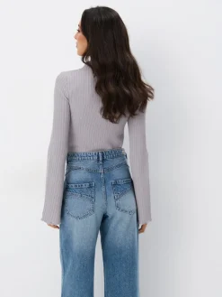 MOHITO sweter z szerokim rękawem szary Online