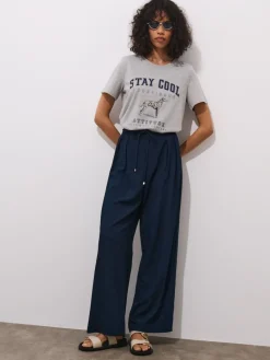 MOHITO t-shirt z nadrukiem szary Clearance