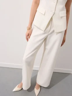MOHITO Szerokie spodnie kremowy Fashion