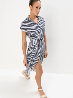 MOHITO Szmizjerka midi z wiskozy granatowy Sale