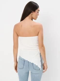 MOHITO Top bez ramiączek biau0142y Fashion