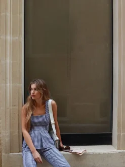 MOHITO Top na ramiączkach granatowy New