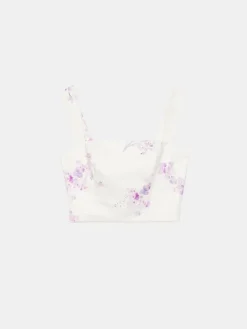 MOHITO Top w kwiaty kremowy Online