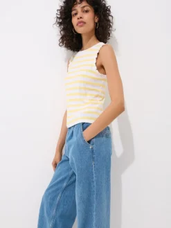 MOHITO Top w paski u017cu00f3u0142ty Clearance