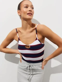 MOHITO Top w paski granatowy Clearance