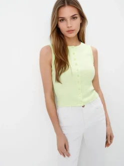 MOHITO Top z guzikami zielony Sale