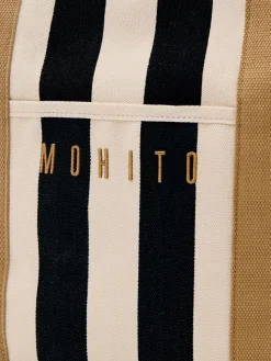 MOHITO Torba płócienna czarny Sale