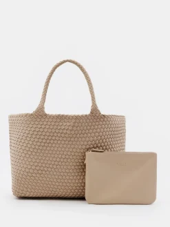 MOHITO Torebka shopper z kosmetyczką beu017cowy Sale