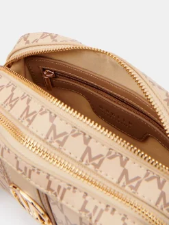 MOHITO Torebka typu crossbody w logo beu017cowy Clearance