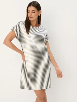 MOHITO Trapezowa sukienka mini kremowy Clearance