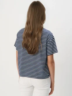 MOHITO T-shirt w paski granatowy Outlet