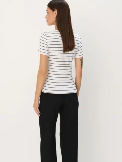 MOHITO T-shirt w paski biau0142y New