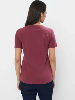 MOHITO T-shirt z bawełną i wiskozą jasnofioletowy New