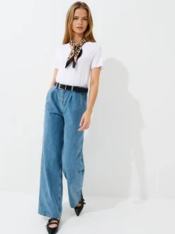 MOHITO T-shirt z dekoltem V biau0142y Discount