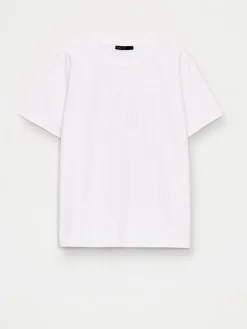MOHITO T-shirt z grubej bawełny kremowy Sale