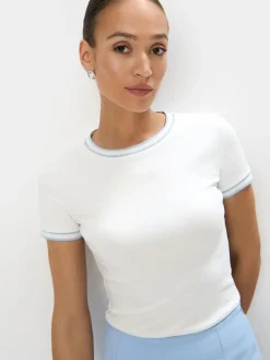 MOHITO T-shirt z krótkim rękawem biau0142y Sale