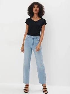 MOHITO T-shirt z krótkim rękawem czarny Online