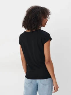 MOHITO T-shirt z krótkim rękawem czarny Online