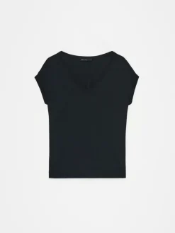 MOHITO T-shirt z krótkim rękawem czarny Online