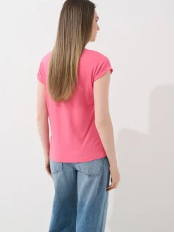 MOHITO T-shirt z krótkim rękawem mocny ru00f3u017cowy Hot