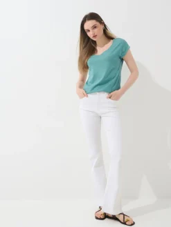 MOHITO T-shirt z krótkim rękawem turkusowy Discount