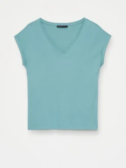 MOHITO T-shirt z krótkim rękawem turkusowy Discount