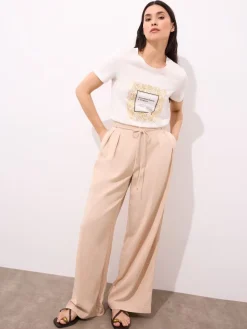 MOHITO T-shirt z nadrukiem kremowy Clearance