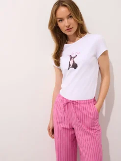 MOHITO T-shirt z nadrukiem pieska biau0142y Best