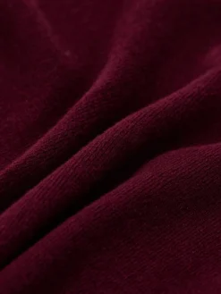 MOHITO Wełniany burgundowy sweter kasztanowy Outlet