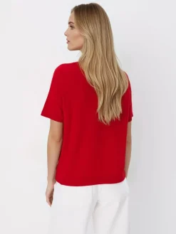 MOHITO Wełniany sweter czerwony Sale