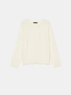 MOHITO Wełniany sweter kremowy New