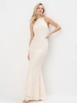 MOHITO Wieczorowa sukienka maxi beu017cowy Hot