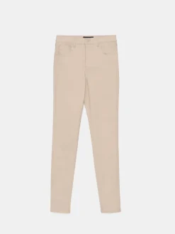 MOHITO Woskowane spodnie skinny beu017cowy Online