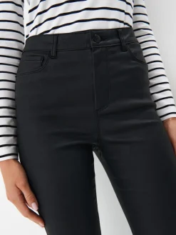 MOHITO Woskowane spodnie skinny czarny Online