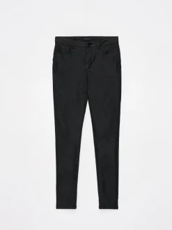 MOHITO Woskowane spodnie skinny czarny Online