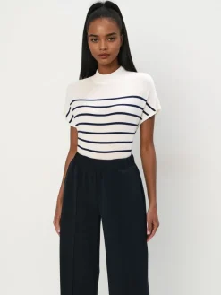 MOHITO Wzorzysty sweter z krótkim rękawem biau0142y Online