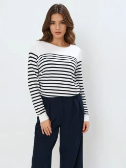 MOHITO Wzorzysty sweter z wiskozą biau0142y Fashion