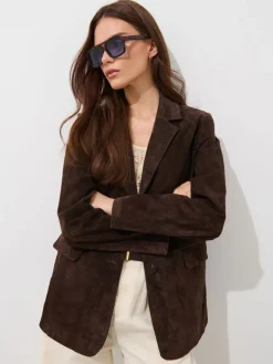MOHITO Zamszowa marynarka oversize bru0105zowy Sale