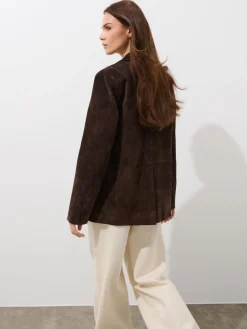 MOHITO Zamszowa marynarka oversize bru0105zowy Sale