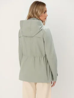 MOHITO Zielona kurtka parka z kapturem ciemny zielony Sale