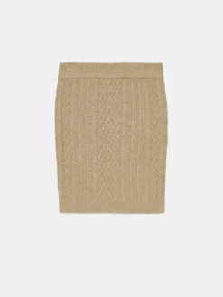 MOHITO Zielona swetrowa spódnica mini khaki Best